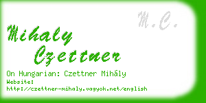 mihaly czettner business card