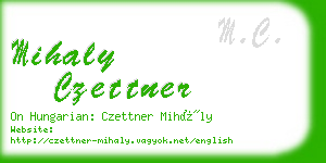 mihaly czettner business card